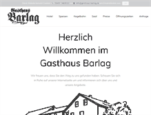 Tablet Screenshot of gasthaus-barlag.de